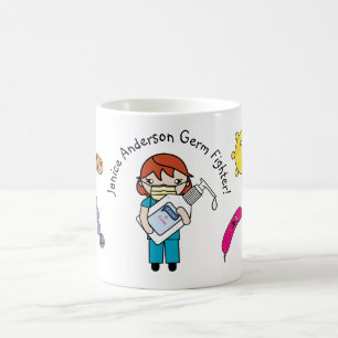 Mug Germ Fighter Cute Redhead Personnalisé