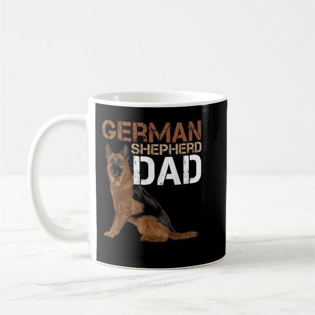 Mug German Shepherd Dad Owner Shepard German Dog Lover (Gauche)