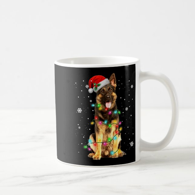 Mug German Shepherd Dog Tree Christmas Sweater Xmas Do (Droite)