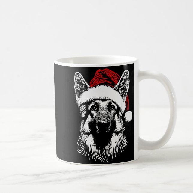 Mug German Shepherd Santa Hat Christmas Xmas Pajama Wo (Droite)
