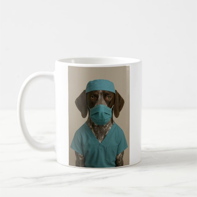 Mug German Shorthaired Pointer in Scrubs (Gauche)