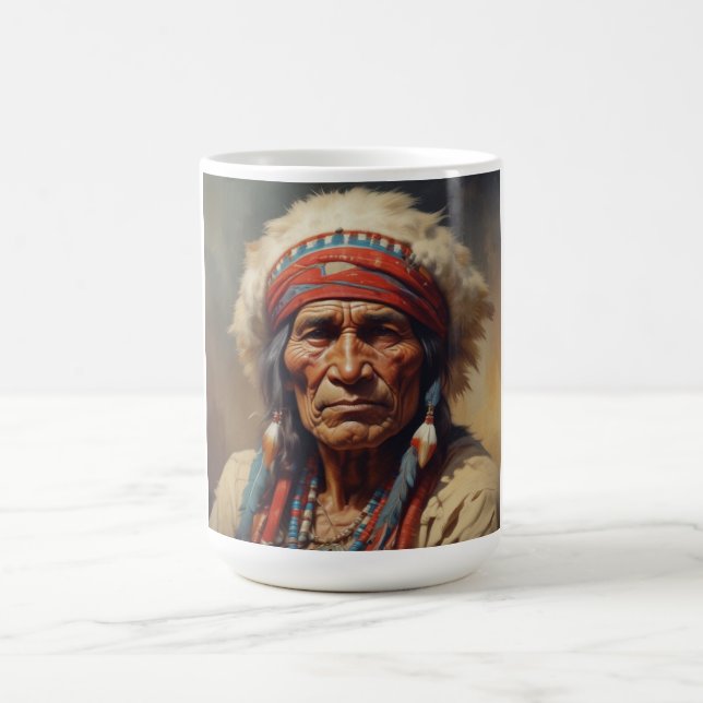 Mug Geronimo Portrait du chef guerrier indien (Centre)