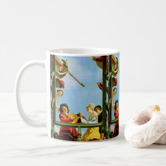 Mug Gerrit Van Honthorst Groupe Musical Balcon Art (Avec donut)