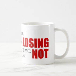 Mug Gestion des projets drôle disant la tête perdante