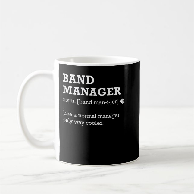 Mug Gestionnaire de bande Drôle Définition Idée cadeau (Gauche)