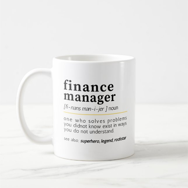 Mug Gestionnaire financier - Définition amusante (Gauche)