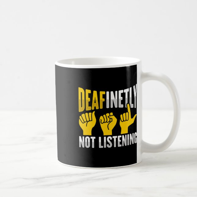 Mug Gesture à la main Sourde de l'ouïe perte de consci (Droite)