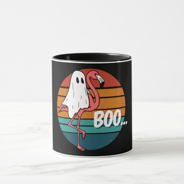 Mug Ghost Flamingo Funny Halloween (Centre)