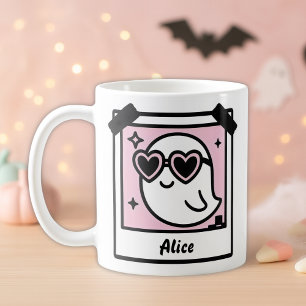 Mug Ghost Pastel Goth Rose Polaroid doux et Éffrayant