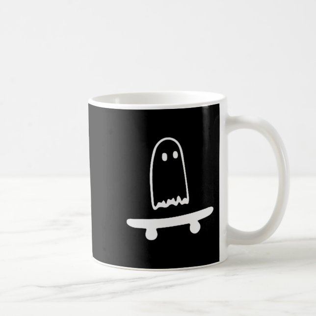 Mug Ghost Skateboard Lazy Halloween Costume Funny Skat (Droite)