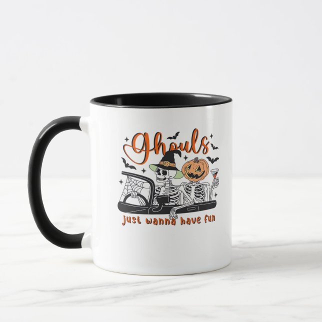 Mug Ghouls Just Wanna Amusement - Halloween Skeletons  (Gauche)