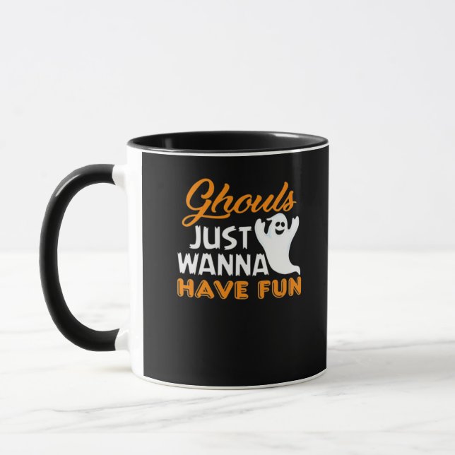 Mug Ghouls veut juste s'amuser amusant Halloween Impri (Gauche)