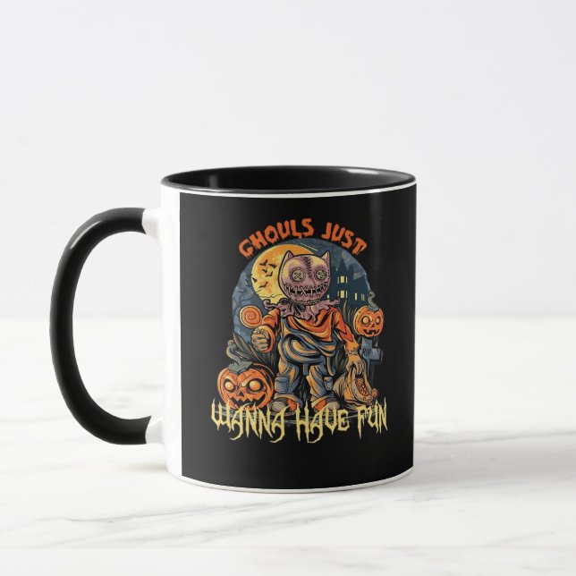 Mug Ghouls veut juste s'amuser Halloween design (Gauche)