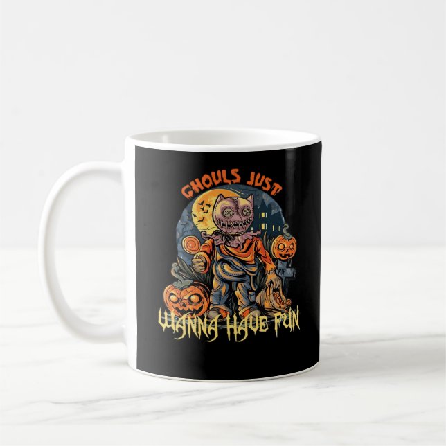Mug Ghouls veut juste s'amuser Halloween design (Gauche)