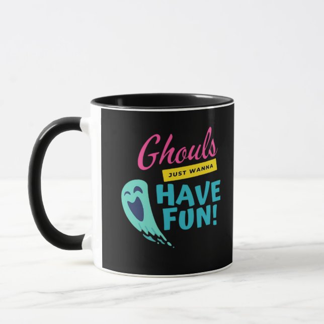 Mug Ghouls veut juste s'amuser - Halloween Vibe d'auto (Gauche)