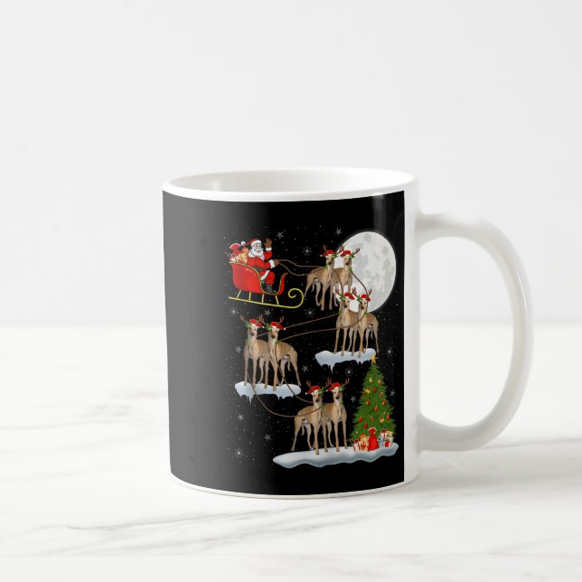 Mug Ghound Dog Santa Sleigh Flying Funny Magical Chris (Droite)