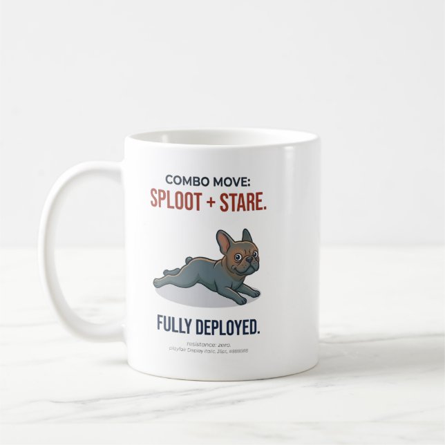Mug Gi Fun chien bouledogue français Sploot et combina (Gauche)