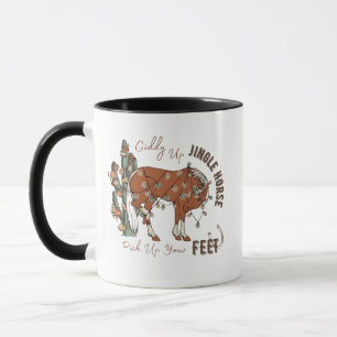 Mug Giddy Up Jingle Horses Ramassez Vos Pieds Noël