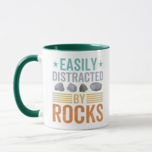 Mug Gift géologique.Facilement distrait par Rocks Rock