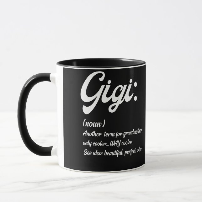 Mug Gigi Definition Fête des mères grand-mère Annivers (Gauche)