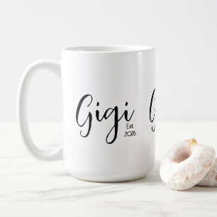 Mug Gigi écriture noire établie