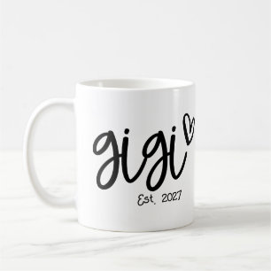 Mug GiGi établie 2027, Première fois grand-mère