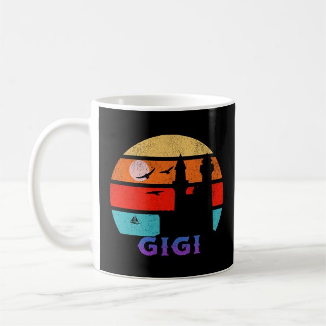 Mug Gigi Retro Sunset Ocean Grand-père (Gauche)