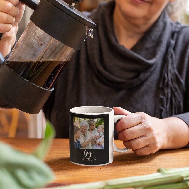 Mug Gigi Script établi Noir 3 Photo (Créateur téléchargé)