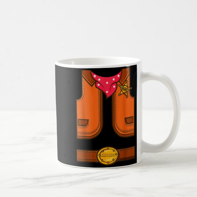 Mug Gilet simple de cow-boy de sheriff western drôle H (Droite)