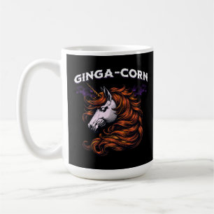 Mug Ginga-Corn Licorne Drôle au Design Gingembre