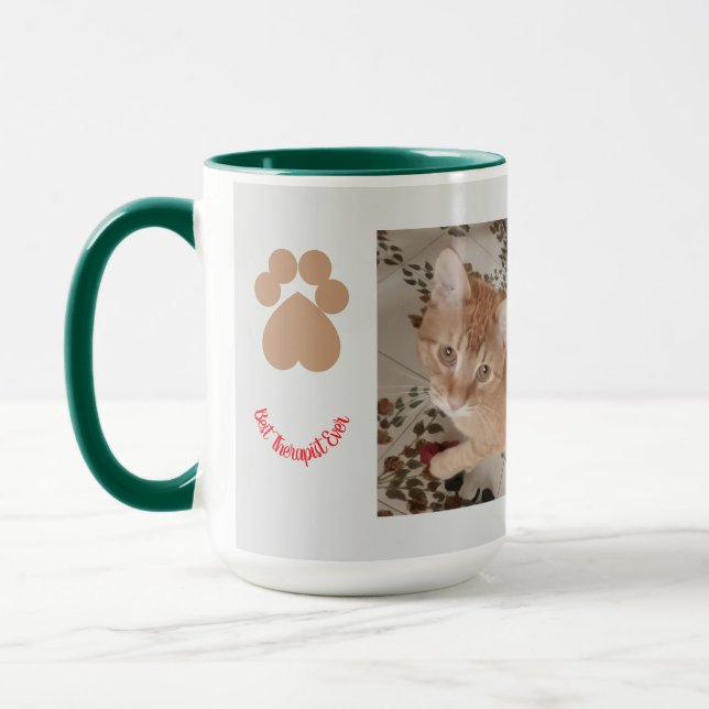 Mug Ginger kitten 2 photos, best therapist,  (Gauche)