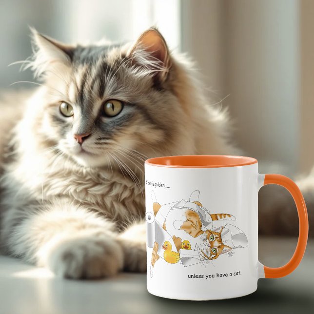 Mug Ginger Orange Chat Drôle Toilette Papier (Créateur téléchargé)