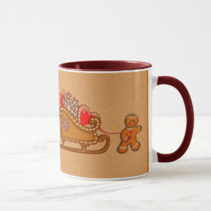 Mug GINGERBREAD BOY & SLEIGH par SHARON SHARPE
