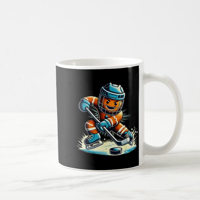 Mug Gingerbread Playing Ice Hockey Lovers Boys Girls C (Droite)