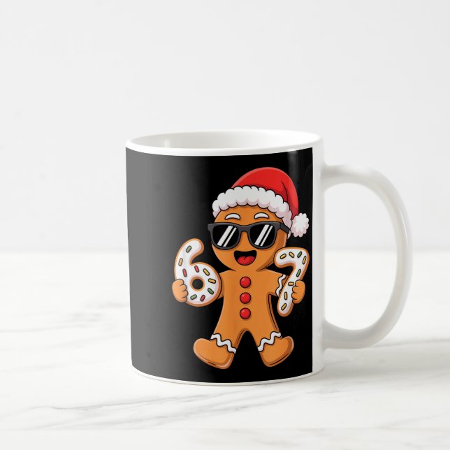 Mug Gingerbread Santa With Sungles Holding 67 Cookies  (Droite)