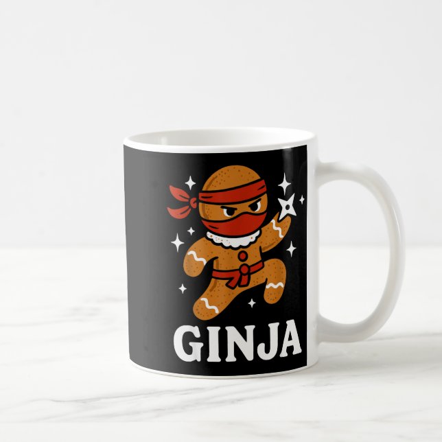 Mug Ginjas Pains d'épice Ninja Drôle de Cookie de Noël (Droite)