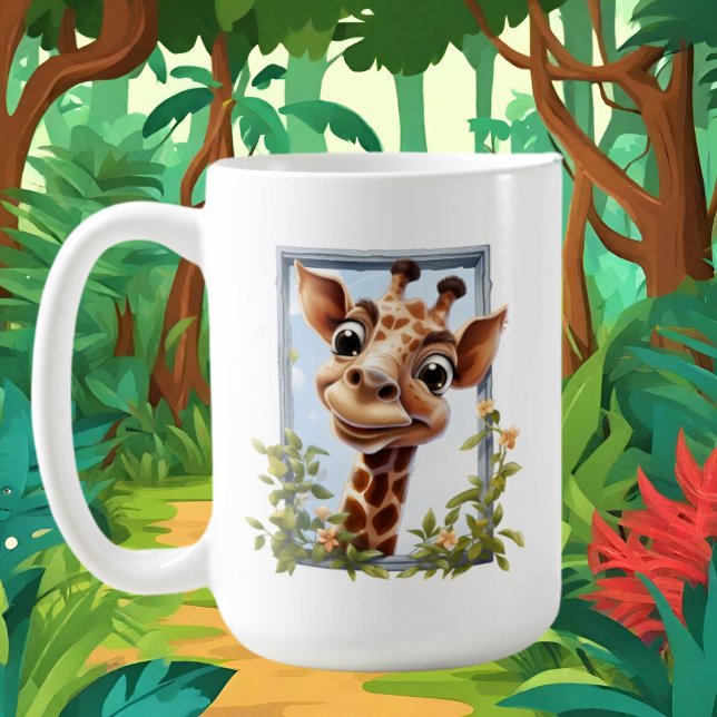 Mug girafe adorable animal de la jungle (Créateur téléchargé)