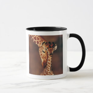 Mug Girafe adulte avec le veau (camelopardalis de