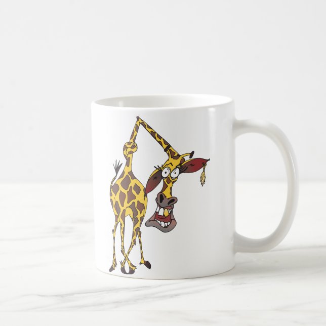 Mug Girafe avec boucle d'oreille et dent d'or (Droite)