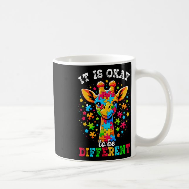 Mug Girafe C'est Ok D'être Différent Sensibilisation à (Droite)