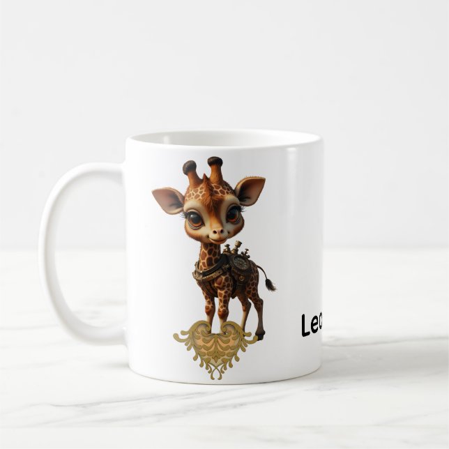 Mug Girafe de bébé en steampunk-dessin animé (Gauche)