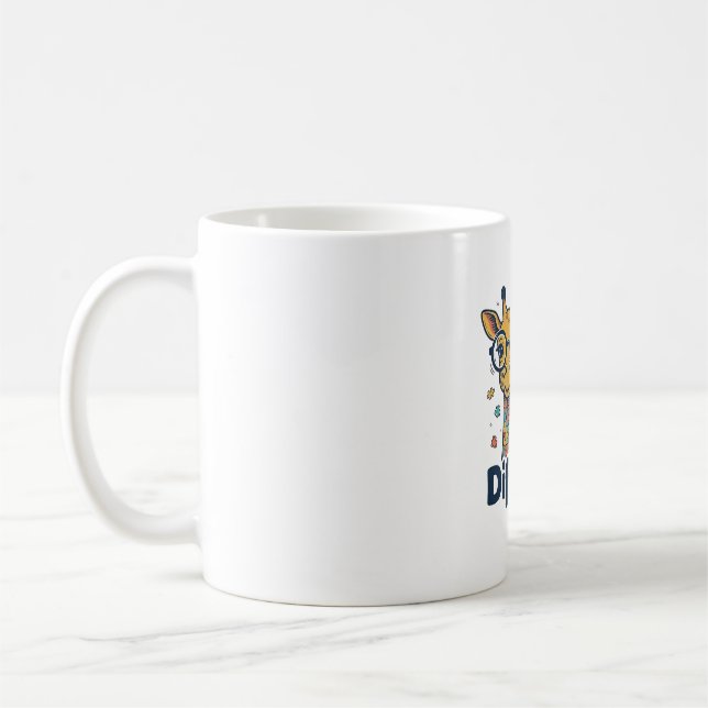 Mug Girafe de sensibilisation à l'autisme Il est OK d' (Gauche)