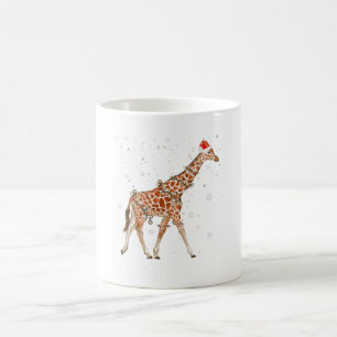 Mug Girafe Lumières couleur Noël drôle