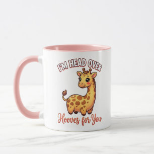 Mug Girafe mignonne de la Saint-Valentin – La tête dan