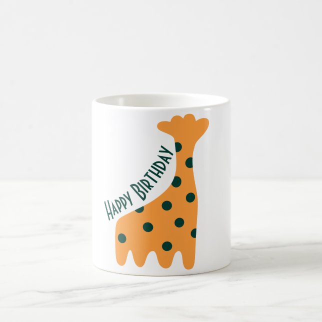 Mug girafe orange mignonne customisée (Centre)
