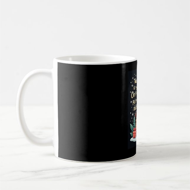 Mug Girafe portant le chapeau de Noël correspondant Pa (Gauche)