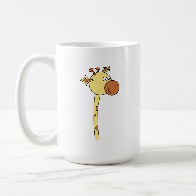 Mug Girafe regardant en longueur. Bande dessinée (Gauche)