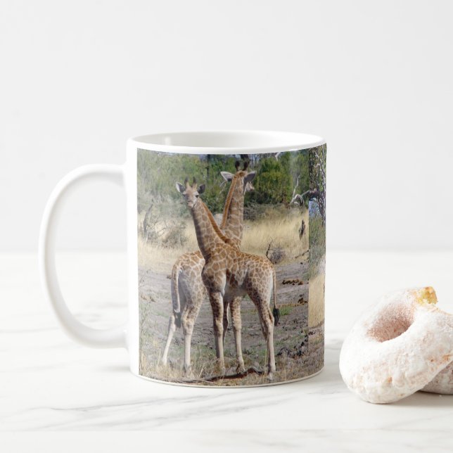 Mug Giraffe Baby Double image  (Avec donut)