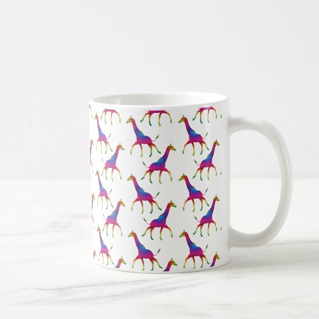 Mug Giraffe de couleur arc-en-ciel (Droite)