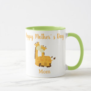 Mug Giraffe de mignonne et Fête des mères de veau